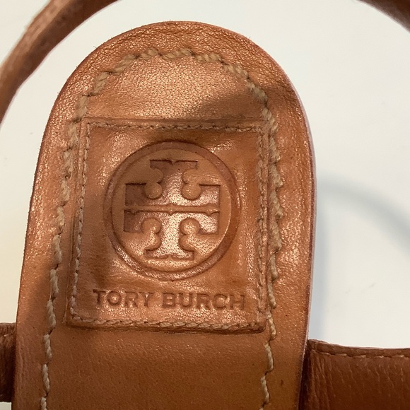 Tory Burch Elegant Brown and Gold Sandals - Picture 7 of 11